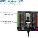 Freenove Breakout Board for ESP32 / ESP32-S3 WROVER WROOM, Terminal Block Shield HAT with Pin Header, 5V 3.3V Power Outputs, GPIO Status LED