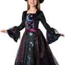 Seasons Girls Light Up Deluxe Moonlight Witch Costume (S(4-6))