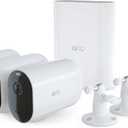 Arlo Pro 5S XL Spotlight Security Camera 2K HDR | Indoor/Outdoor | Band Wi-Fi Connects to Strongest Network | Longer Battery Life, 12X Zoom, Color Night Vision, 2-Way Audio - White, 3 Pack