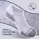 Mens Ankle Running Socks Cushioned Athletic Low Cut Short Socks for Men 5 Pack (9-12, White)
