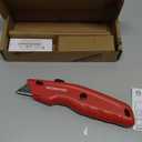 WORKPRO Premium Utility Knife, Retractable All Metal Heavy Duty Box Cutter, Quick Change Blade Razor Knife, with 10 Extra Blades (Red)