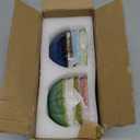 Ceramic Dipping Bowls Set of 8, 3 oz Sauce Cups, Chrysanthemum Round Small Side Dish for Sushi, Tomato, Soy Sauce, Condiment Finger Bowls