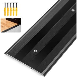 Raytano 36"L 5"W 0.25"H Extra-Sturdy Aluminum Door Threshold Strip,Thicken Floor Transition Strip for Commercial and High Traffic Places, Size 36in5in0.25in (Black)