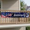4 x 250th Anniversary USA Banner Flag 1776-2026, Semiquincentennial Patriotic Banner for July 4th Decorations, Large independence day decorations, Outdoor Indoor Decor for Yard Garden Porch Fence