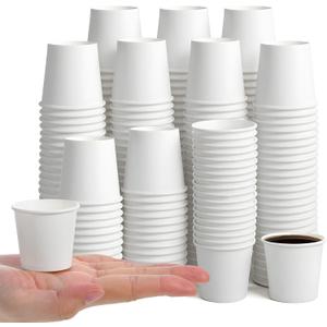 1000 Pcs 1 oz Mini Coffee Cups Disposable Espresso PaperMedicine Cups for Travel PicnicBathroom Mouthwash MugsBarbecue PartyClassic Style