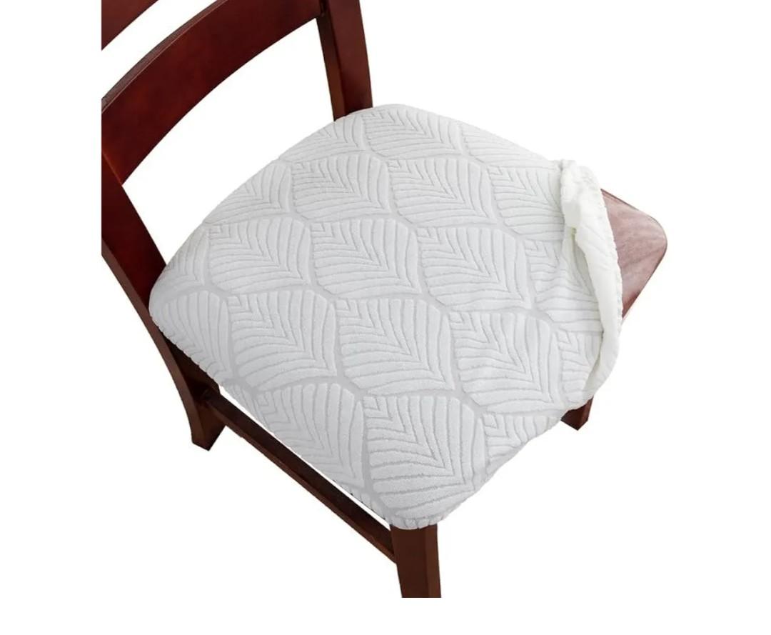 Waterproof Dining Room Chair Cover Set of 4, Stretch Jacquard Seat Covers for Dining Room Chairs, Kitchen Parsons Chair Covers Slipcover Protector