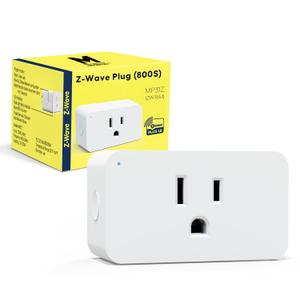 Minoston Z-Wave Plug, 800 Smart Plug, Built-in Repeater Range Extender, 1300FT LR Range, Z-Wave Hub Required, Zwave Outlet Compatible with SmartThings, Hubitat, Vera, ETL Listed (MP31Z)
