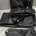 Patio Chair Covers for Outdoor Furniture Waterproof 2 Pack, Lawn Chair Covers 600D Heavy Duty Oxford Cloth, Large Covers for Lounge Lawn Deep Seat Black 38" W x 31" D x 29" H