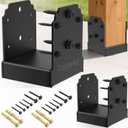 6x6 Post Base for Concrete - Heavy-Duty Pergola Brackets 6x6, 10,000 lbs Load Capacity Deck Post Anchor with Hidden Fasteners, Surface Mount Deck Post Hardware, Wood Post Bracket for Outdoor