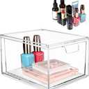 Yes!Fresh Drawer Organizer Stackable Cosmetic Desk Organizer with Removable Interior Partitions for Vanity Organization and Storage,Clear Bathroom Organizer (1)