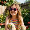 Pro Acme Kids Square Sunglasses for Girls TR90 Flexible Material Polarized Cute Shaped UV400 Sunnies Age 4-12