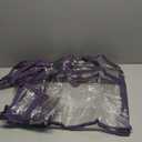 Clear Vinyl Zippered Storage Bags (3-Pack) 40L Sturdy Storage Bags for Sweaters, Blankets, Comforters, Bedding Sets and Much More! (Purple, 18x15x9)