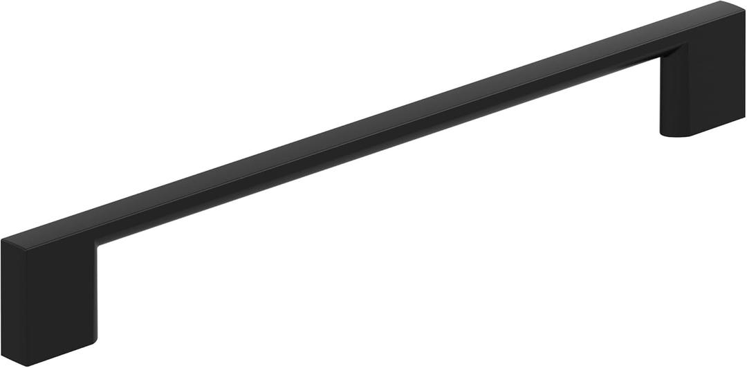 Amerock 10BX37134MB | Matte Black Cabinet Pull | 7-9/16 inch (192mm) Center-to-Center | 10 Pack | Cityscape | Furniture Hardware
