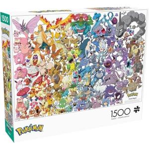 Buffalo Games - Pokemon - 1 Pokemon - Kanto 151-1500 Piece Jigsaw Puzzle for Adults -Challenging Puzzle Perfect for Game Nights - Finished Size is 38.50 x 26.50