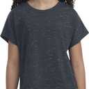 Hurley Girls Girls' Soft Knit Basic T-Shirt (Carbon)