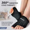 Comfpack Foot Toe Ice Packs Wrap for Bunion, Plantar Fasciitis, Hallux Valgus, Gout, Swelling & Injuries, Big Toe Brace for Arthritis, Hot Cold Compress Therapy Gel Ice Pack for Feet Recovery, 2 Packs