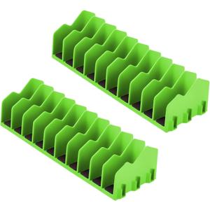 Plier Organizer Rack, 10-Slot Pliers Cutters Holder with Non-Slip Rubber Base, Toolbox Drawer Organizer for Tool Box Drawe (2, Green)