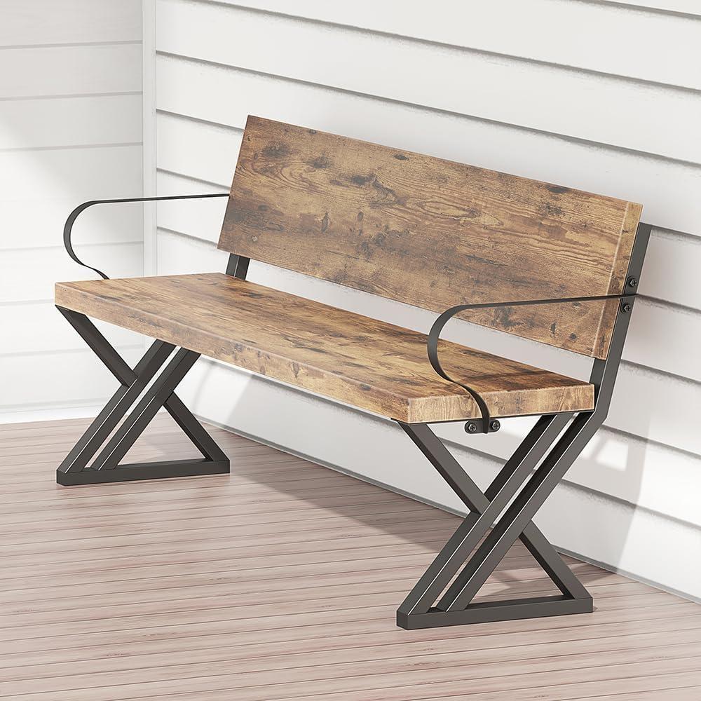 16 Inch Metal Bench Legs,Backrest Bracket Set of 2, 16" x 17.7"