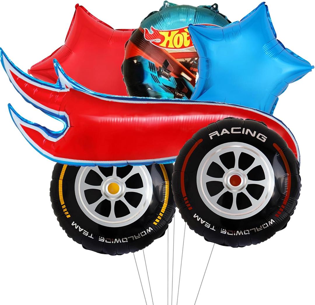 6 pcs Hot Car Themed balloons/Hot Race Car Birthday Party Supplies Baby Shower Party Decorations