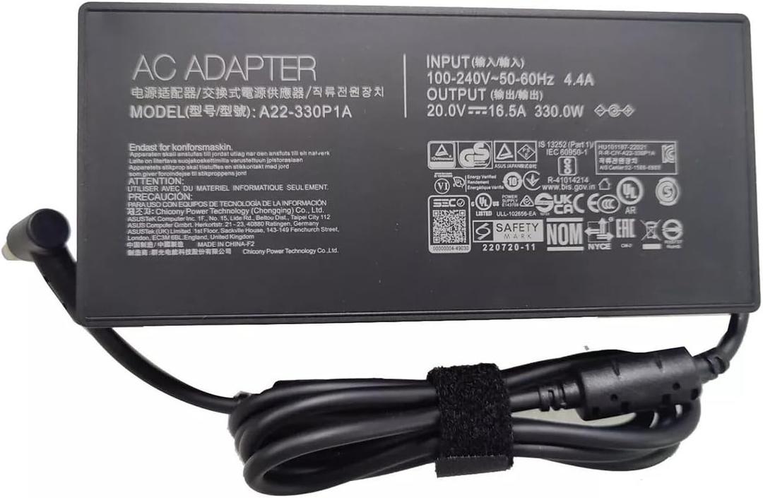 330W 20V 16.5A AC Adapter Charger Compatible for ASUS ROG Strix Scar 16 17 18 i9 A22-330P1A