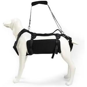 Coodeo Dog Lift Harness, Support & Recovery Sling, Pet Rehabilitation Lifts Vest Adjustable Breathable Straps for Old, Disabled, Joint Injuries, Arthritis, Paralysis Dogs Walk (Black,L)