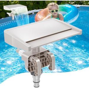Hanaoyo Pool Fountain Waterfall - Smooth Flowing Above Ground Pool Accessory for Outdoor Decor and Relaxation