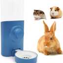 Rabbit Water Bottle, 600ml/21oz Hanging Water Dispenser Feeder Cage Crate Hutch Bunny Puppy Cat Chinchilla Ferret Guinea Pigs Squirrel Hedgehog (Blue)