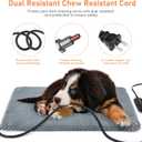 INVENHO Heated Cat Bed, Waterproof Adjustable Temperature Dog Cat Heating Pad with Timer, Indoor Pet Heating Pad for Cats Dogs Electric Pads for Dogs Cats, Pet Heated Pad (S: 18" x 16")