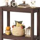 Small Farmhouse Wood Entryway Table Narrow Console Table with Storage Behind Couch Sofa Table with Shelves Entry Way Tables with Open Storage, Easy Assembly, 32" Black Walnut
