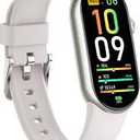 FITVII Slim Fitness Tracker AMOLED with Blood Oxygen, Blood Pressure, 24/7 Heart Rate and Sleep Tracking, IP68 Waterproof Activity Trackers and Smart Watches with Step Tracker, Pedometer for Women Men