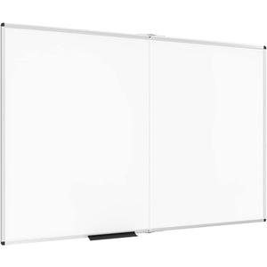 VIZ-PRO Dry Erase White Board/Magnetic Foldable Whiteboard, 48 X 36 Inches, Silver Aluminium Frame