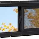 Vinyl Basement Window, Bathroom Sliding Window 24" x 16" Black