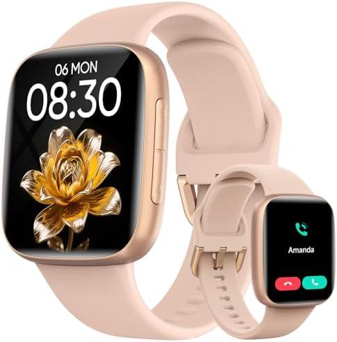 Smart Watch for Women, 1.85" AMOLED Screen Smartwatch Compatible iPhone/Samsung/Android (Answer/Make Call), 100+ Sport Modes Fitness Tracker with Heart Rate/SpO2/Sleep Monitor 3ATM Waterproof