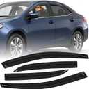 Window Rain Guards for Toyota Corolla Sedan 2014-2018 Out-Channel Tape-On Side Window Visor Shields Vent Deflector Accessories, 4 Pieces