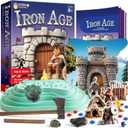 EDUMAN Iron Ages Fossil Dig Kit for Kids, Dig it Up Ancient Creatures Kit, Archaeology Kits with Mining Kit Tools, Educational Toys & Stem Toys for Kids Age 6 for Boys Girls