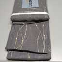 SMILE WEAVER Grey Sheer Curtains 63 Inch Length for Living Room,Star Print Light Filtering Semi Sheer Curtains for Bedroom,Privacy & Light Weight Voile Transparent Grommet Window Drapes 2 Panels