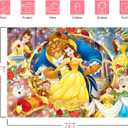 Princess Backdrop, 7x5 FT Banner Background Cartoon Theme Birthday Party Supplies & Decor for Girls