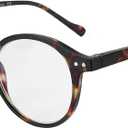 ZENOTTIC Reading Glasses Blue Light Blocking Round Glasses for Men Women Magnification 0.0 1.0 1.5 2.0 2.5 3.0 3.5 (Tortoise)