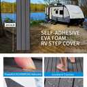 OCEANBROAD EVA Foam RV Step Cover 24''L x 7.5''W 4 Pack with Self Adhesive for Ladders Trailers Truck Campers RV Steps Treads, Dark Gray