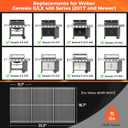 QuliMetal 66089 Grill Grates for Weber Genesis 2 E-410/E-415/E-435, Grill Parts for Weber GS4 Genesis II/LX E-440 Series Gas Grills, 18.7" Stainless Steel Replacements for Weber 66089 66097