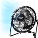 Comfort Zone 4-inch All-Metal Desk Fan with USB or Power Cord, Single Speed, 360 Degree Adjustable Tilt, Compact & Durable Mini Electric Fan for Home, Office or Travel Use, Black