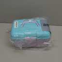 11in Mutipurpose Storage Box Organizer with Removable Tray, Portable Small Craft Organizer with Handle, Plastic Clear Tool Box Art Case for Makeup, Sewing, Nail, Hair Accessories (Purple Blue)