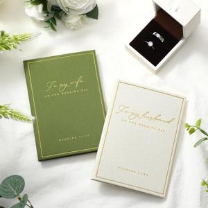 Engrowtic 2 Pcs Wedding Vow Books His and Her to Husband Wife Wedding Must Have Registry Ideas Gold Foil Lined Page Premium Engagement Gift for Guest Groom Newly Engaged Couple(Green-white) Engrowtic 2 Pcs Wedding Vow Books His and Her to Husband Wife Wedding Must Have Registry Ideas Gold Foil Lined Page Premium Engagement Gift for Guest Groom Newly Engaged Couple(Green-white)