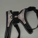 2pcs Bow Ties Bling Cute Dog Harness with Lead for Dog - Black - L