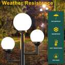 79'' Outdoor Post Lights Waterproof, Triple Head Street Light Pole Lamp for Outside,3Pcs 10W LED Bulbs Included, Waterproof Outdoor Post Light Fixtures for Garden/Yard/Patio/Driveway, Black-C