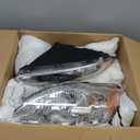 For 2000 2001 2002 2003 2004 2005 2006 2007 Ford Taurus Headlight Assembly Replacement for 00-07 Taurus Head Lights Driver and Passenger Side, Chrome Housing Amber Reflector