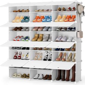 HOMIDEC Shoe Storage Cabinet, 48 Pairs Shoe Rack 3 by 8 Tier Space Saving Shoe Organizer for Closet Hallway Living Room Bedroom Garage, 3x7