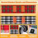 2 Pcs USB Heated Shawl Heating Scarf Heated Blanket Portable Electric Heating Wrap Shawl Home Office Camping(Buffalo)