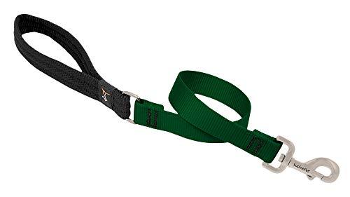 Traffic Leash by Lupine in 1" Wide Green 2-Foot Long with Padded Handle