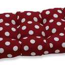 Pillow Perfect Outdoor/Indoor Polka Dot Tufted Bench/Swing Cushion, 48" x 18", Red